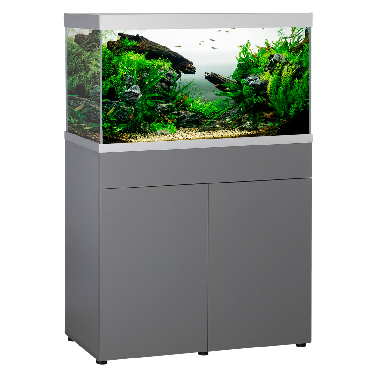 ELEMENT Akvarium incl. møbel, grå, 144 liter